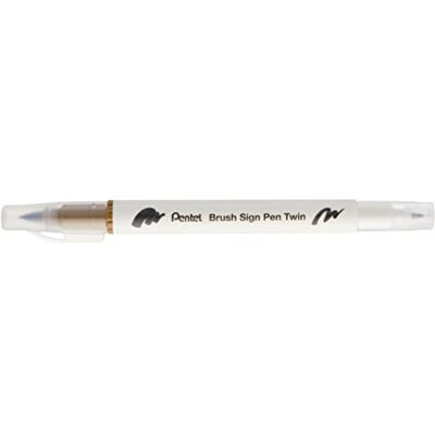 Pentel Borstskylt penna dubbel spets rå umber 10-pack Pentel Borstskylt penna dubbel spets rå umber 10-pack