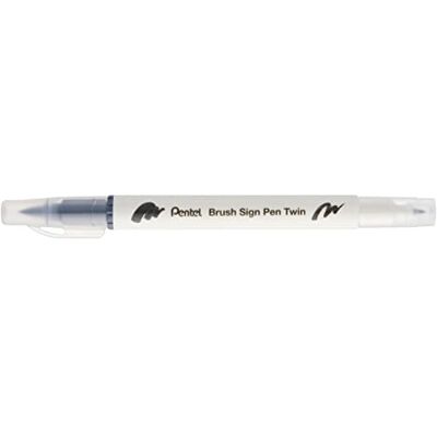 Pentel Borstskylt penna dubbel spets ljusgrå 10-pack Pentel Borstskylt penna dubbel spets ljusgrå 10-pack