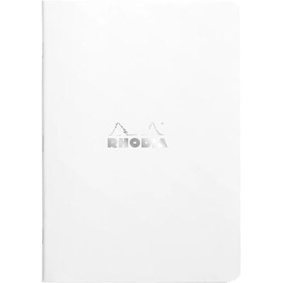 Rhodia 119181Cpack en uppsättning med 10 vita sydda anteckningsböcker A5 små rutor 96 sidor vitt Clairefontaine papper 80 g/m mjukt, motståndskraftigt och vattentätt omslag i kort Rhodia 119181Cpack en uppsättning med 10 vita sydda anteckningsböcker A5 små rutor 96 sidor vitt Clairefontaine papper 80 g/m mjukt, motståndskraftigt och vattentätt omslag i kort
