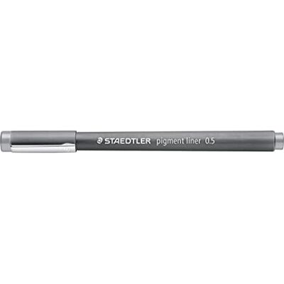 STAEDTLER Fineliner pigment liner, Farbe Grau, 0.5 mm Strichbreite, hohe Qualität, Pigmenttinte, dokumentenecht, lichtbeständig, 308 05-82 STAEDTLER Fineliner pigment liner, Farbe Grau, 0.5 mm Strichbreite, hohe Qualität, Pigmenttinte, dokumentenecht, lichtbeständig, 308 05-82