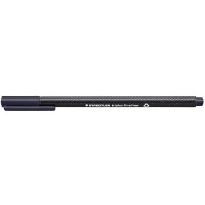 STAEDTLER 334-36 Fineliner triplus Dreikantschaft im Kartonetui, metallgefasste Spitze, circa 0,3 mm, 10 Stück, Indigo STAEDTLER 334-36 Fineliner triplus Dreikantschaft im Kartonetui, metallgefasste Spitze, circa 0,3 mm, 10 Stück, Indigo