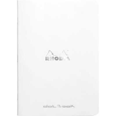 Rhodia 119200Cpack en uppsättning med 10 vita sydda anteckningsböcker A5 prickiga 96 sidor vitt Clairefontaine papper 80 g/m mjukt, slitstarkt och vattentätt kortomslag klassisk Rhodia 119200Cpack en uppsättning med 10 vita sydda anteckningsböcker A5 prickiga 96 sidor vitt Clairefontaine papper 80 g/m mjukt, slitstarkt och vattentätt kortomslag klassisk