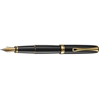 DIPLOMAT – Excellence A2 – reservoarpenna i rostfritt stål – medium – svart lack och guld – motståndskraftig och elegant – hög – 5 års garanti, D40203025 DIPLOMAT – Excellence A2 – reservoarpenna i rostfritt stål – medium – svart lack och guld – motståndskraftig och elegant – hög – 5 års garanti, D40203025