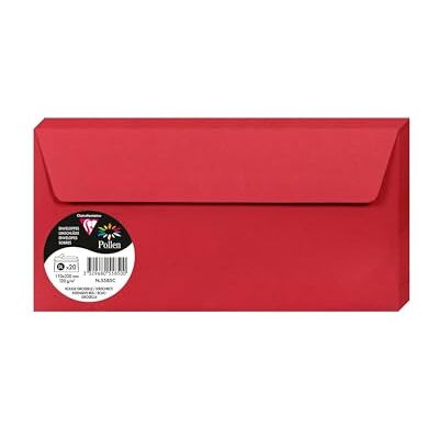 Clairefontaine pollenkraft självhäftande kuvert DL Intensive Red Clairefontaine pollenkraft självhäftande kuvert DL Intensive Red