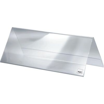 Sigel TA130 skylthållare, tältform, för 240 x 90 mm, dubbelsidig presentation, styv plast För 240 x 90 mm 5 pieces genomskinlig Sigel TA130 skylthållare, tältform, för 240 x 90 mm, dubbelsidig presentation, styv plast För 240 x 90 mm 5 pieces genomskinlig