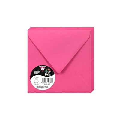 Clairefontaine – Ref 5578C – pollenkuvert (paket med 20) – 140 x 140 mm storlek, 120 gsm papper, gummerad tätning, bläckstråleskrivare och laserskrivare kompatibel, syrafri – intensivt rosa Clairefontaine – Ref 5578C – pollenkuvert (paket med 20) – 140 x 140 mm storlek, 120 gsm papper, gummerad tätning, bläckstråleskrivare och laserskrivare kompatibel, syrafri – intensivt rosa
