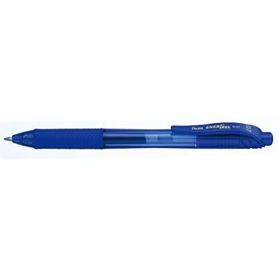 Pentel Energel X BL107 infällbar gel-kulspetspennor – 0,7 mm – blått bläck – paket med 3 Pentel Energel X BL107 infällbar gel-kulspetspennor – 0,7 mm – blått bläck – paket med 3
