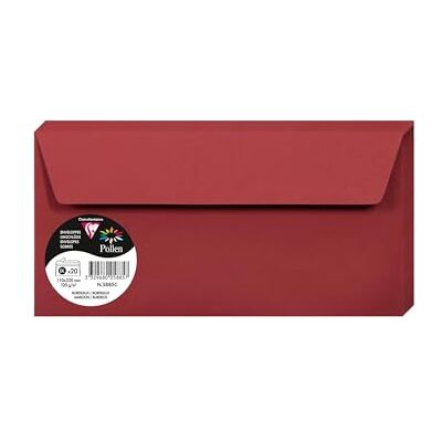 Clairefontaine 5885C Paquet de 20 Enveloppes Auto-Adhésives Format DL 11x22cm 120g/m² Coloris Bordeaux Invitation Evènements et Correspondance Gamme Pollen Papier Premium Lisse Clairefontaine 5885C Paquet de 20 Enveloppes Auto-Adhésives Format DL 11x22cm 120g/m² Coloris Bordeaux Invitation Evènements et Correspondance Gamme Pollen Papier Premium Lisse
