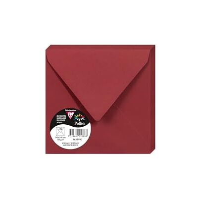 Clairefontaine pollenkraft självhäftande kuvert 140x140mm Rödbrun Clairefontaine pollenkraft självhäftande kuvert 140x140mm Rödbrun