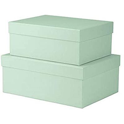 Rössler 13491453650 – Boxline 2-pack kartonger, rektangulär, färg mynta Rössler 13491453650 – Boxline 2-pack kartonger, rektangulär, färg mynta