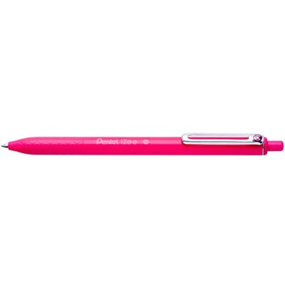 Pentel BX470-P kulspetspenna IZee, tryckmekanik, metallklämma, 0, 5 mm linjetjocklek, 12 stycken, rosa Pentel BX470-P kulspetspenna IZee, tryckmekanik, metallklämma, 0, 5 mm linjetjocklek, 12 stycken, rosa
