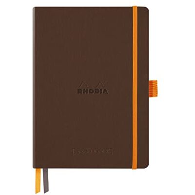 Rhodia 117813C Carnet Souple Bullet Journal Goalbook Bronze A5 Pointillés Dot 240 pages Papier Clairefontaine Ivoire 90g 2 Rubans, Fermeture Élastique Couverture Simili Cuir Rhodia 117813C Carnet Souple Bullet Journal Goalbook Bronze A5 Pointillés Dot 240 pages Papier Clairefontaine Ivoire 90g 2 Rubans, Fermeture Élastique Couverture Simili Cuir