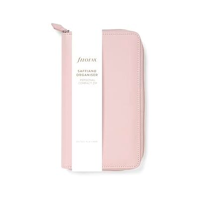 Filofax personlig kompakt Saffiano organisatör med dragkedja – rouge Filofax personlig kompakt Saffiano organisatör med dragkedja – rouge