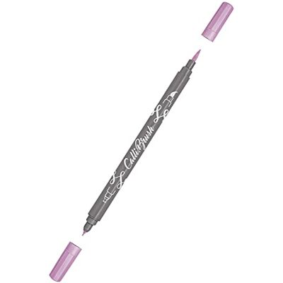 Online Calli.Penselpenna med dubbel spets, pensel- och kalligrafispets, penselpennor för skrivning i olika färger, färgglada bullet-journal-pennor för kalligrafi, akvarell, färg: lavendel Online Calli.Penselpenna med dubbel spets, pensel- och kalligrafispets, penselpennor för skrivning i olika färger, färgglada bullet-journal-pennor för kalligrafi, akvarell, färg: lavendel