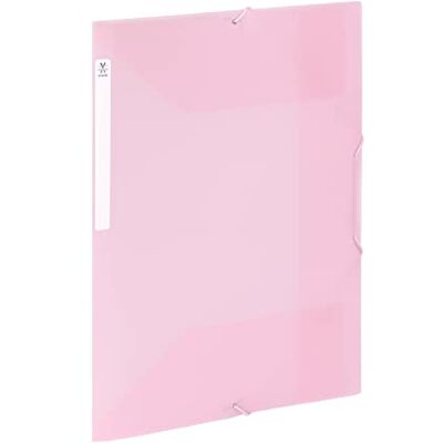 Viquel skjorta med 3 flikar i plast med stor kapacitet A4 arkivering låda med identifieringsetikett genomskinlig rosa Viquel skjorta med 3 flikar i plast med stor kapacitet A4 arkivering låda med identifieringsetikett genomskinlig rosa