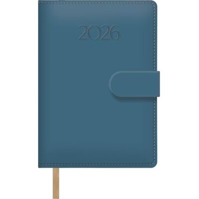 DOHE Dagbok 2026 – Sida dag, storlek 12,5 x 18 cm, mjukt PU-läder omslag, magnetstängning med klaff, bokmärken, 12 månader januari till december, årlig spansk planerare vacker blå DOHE Dagbok 2026 – Sida dag, storlek 12,5 x 18 cm, mjukt PU-läder omslag, magnetstängning med klaff, bokmärken, 12 månader januari till december, årlig spansk planerare vacker blå