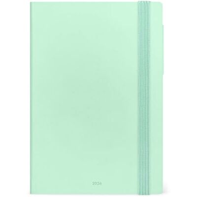 LEGAMI 12 månaders dagbok Medium 2026, Pastel Mint, 12 månader, elastisk stängning, dagbok från januari 2026 till december 2026, tillverkat av FSC-certifierat papper, 12 x 18 cm LEGAMI 12 månaders dagbok Medium 2026, Pastel Mint, 12 månader, elastisk stängning, dagbok från januari 2026 till december 2026, tillverkat av FSC-certifierat papper, 12 x 18 cm