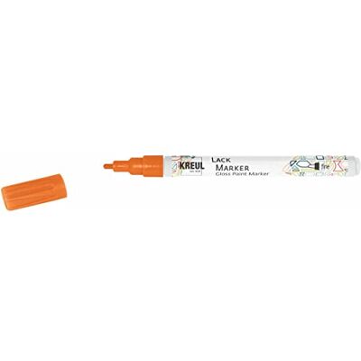KREUL 47209 – lackpenna fin, för att forma, skriva och dekorera små originella presenter, med rund spets för fin formning, tjocklek 1–2 mm, orange KREUL 47209 – lackpenna fin, för att forma, skriva och dekorera små originella presenter, med rund spets för fin formning, tjocklek 1–2 mm, orange