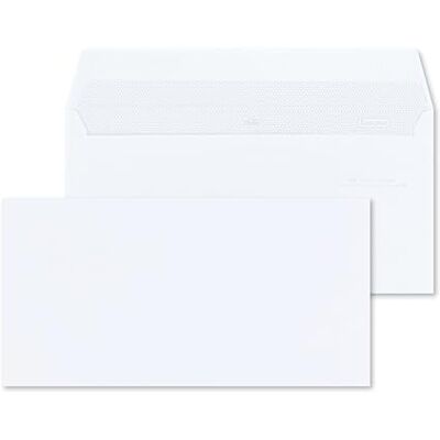 RAYLU PAPER Förpackning med vita kuvert i papper med självhäftande förslutning för att skicka dokument och brev, enkel försegling, 90 g/m² tjockt (amerikanskt, 500 stycken) RAYLU PAPER Förpackning med vita kuvert i papper med självhäftande förslutning för att skicka dokument och brev, enkel försegling, 90 g/m² tjockt (amerikanskt, 500 stycken)