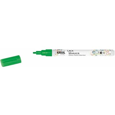 KREUL 47214 – lackpenna fin, för att forma, skriva och dekorera små originella presenter, med rund spets för fin formning, tjocklek 1–2 mm, grön KREUL 47214 – lackpenna fin, för att forma, skriva och dekorera små originella presenter, med rund spets för fin formning, tjocklek 1–2 mm, grön