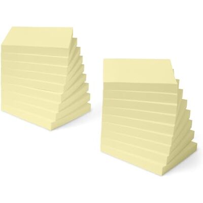 Amazon Basics fyrkantiga klisterlappar, självhäftande block, 18-pack, 7,6cm x 7,6cm, gula Amazon Basics fyrkantiga klisterlappar, självhäftande block, 18-pack, 7,6cm x 7,6cm, gula