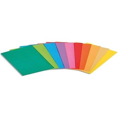 Exacompta Ref 800001E Förpackning med 100 färgglada ROCK''S 80 g/m2 undermappar PEFC™-certifierade undermappar storlek 22 x 31 cm för A4-format 10 olika färger Exacompta Ref 800001E Förpackning med 100 färgglada ROCK''S 80 g/m2 undermappar PEFC™-certifierade undermappar storlek 22 x 31 cm för A4-format 10 olika färger