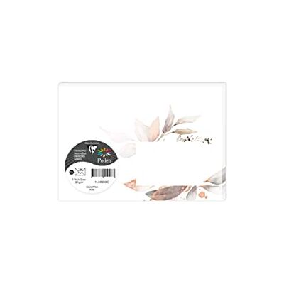Clairefontaine 55039C COLLECTION EUCALYPTUS, paquet de 20 enveloppes imprimées Pollen 114x162 120g, Rose 1 Clairefontaine 55039C COLLECTION EUCALYPTUS, paquet de 20 enveloppes imprimées Pollen 114x162 120g, Rose 1