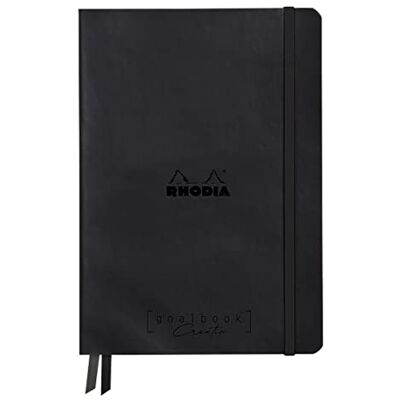 Rhodia 194440C Carnet Rigide Bullet Journal Goalbook Creation Noir A5 15,5x21x2 cm Pointillés Dot 160 pages Papier Clairefontaine Maya Noir Lisse 120 g/m 2 Rubans Couverture Simili Cuir Rhodia 194440C Carnet Rigide Bullet Journal Goalbook Creation Noir A5 15,5x21x2 cm Pointillés Dot 160 pages Papier Clairefontaine Maya Noir Lisse 120 g/m 2 Rubans Couverture Simili Cuir