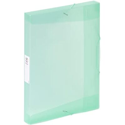 Viquel Propysoft 3 flikar plastskjorta med stor kapacitet A4 arkivering låda med plastidentifieringsetikett genomskinlig pastellgrön Viquel Propysoft 3 flikar plastskjorta med stor kapacitet A4 arkivering låda med plastidentifieringsetikett genomskinlig pastellgrön