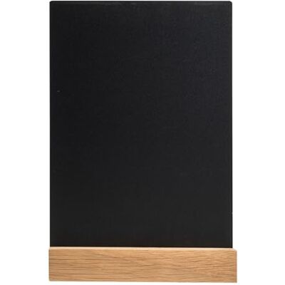 Exacompta Ref. 85240D – kartong med 20 meddelandeställ med träbas A5, bordsskiva, dubbelsidig skiffer, menyhållare för café, bar, restaurang, foodtruck, 14,8 x 5,2 x 21 cm, svart Exacompta Ref. 85240D – kartong med 20 meddelandeställ med träbas A5, bordsskiva, dubbelsidig skiffer, menyhållare för café, bar, restaurang, foodtruck, 14,8 x 5,2 x 21 cm, svart