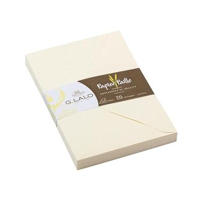 G-LALO G. Lalo Paille Kuvert, 114 x 162 mm, 120 g halm, paket med 20 G-LALO G. Lalo Paille Kuvert, 114 x 162 mm, 120 g halm, paket med 20