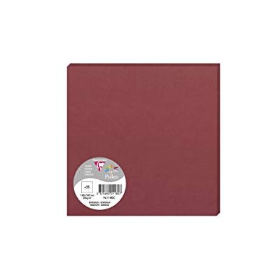 Clairefontaine 1180C Paquet de 25 Cartes Simples Format Carré 16x16cm 210g/m² Coloris Bordeaux Cartons d'Invitation Evènements et Correspondance Gamme Pollen Papier Premium Lisse Clairefontaine 1180C Paquet de 25 Cartes Simples Format Carré 16x16cm 210g/m² Coloris Bordeaux Cartons d'Invitation Evènements et Correspondance Gamme Pollen Papier Premium Lisse