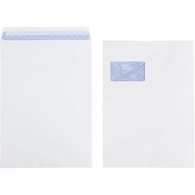 Noa Home Deco 50 st C4 A4 vit med fönster självhäftande remsa, självhäftande remsa, inre utskrift med kryptering, 120 g/m, 229 x 324 mm, kuvert, butik Noa Home Deco 50 st C4 A4 vit med fönster självhäftande remsa, självhäftande remsa, inre utskrift med kryptering, 120 g/m, 229 x 324 mm, kuvert, butik