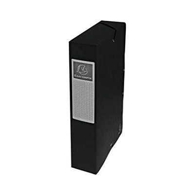 Exacompta Ref 50601E 1 arkiveringslåda med gummiband exabox av glanskartong 600 g/m2 baksida 6 cm mått 25 x 33 cm för A4-dokument färg svart levereras monterad Exacompta Ref 50601E 1 arkiveringslåda med gummiband exabox av glanskartong 600 g/m2 baksida 6 cm mått 25 x 33 cm för A4-dokument färg svart levereras monterad