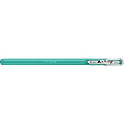Pentel K110 MatteHop gelpenna för glansigt och fotografiskt papper, 1,0 mm spets, turkosblå (paket med 12) Pentel K110 MatteHop gelpenna för glansigt och fotografiskt papper, 1,0 mm spets, turkosblå (paket med 12)