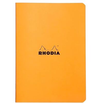 Rhodia 119188Cpack ett paket med 10 orange sydda anteckningsböcker A5 linjerad 96 sidor vitt Clairefontaine papper 80 g/m mjukt, motståndskraftigt och vattentätt omslag i kort Rhodia 119188Cpack ett paket med 10 orange sydda anteckningsböcker A5 linjerad 96 sidor vitt Clairefontaine papper 80 g/m mjukt, motståndskraftigt och vattentätt omslag i kort