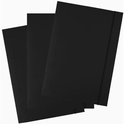 D.RECT 25 stycken samlarmapp i kartong – postmapp med gummiband – 300 g svart D.RECT 25 stycken samlarmapp i kartong – postmapp med gummiband – 300 g svart