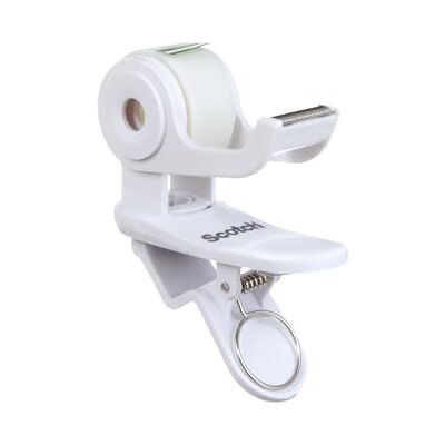 Scotch Clip & Twist tejpdispenser C19, vit + Magic osynlig tejp, 19 mm x 8,89 m, 1 rulle/förpackning Scotch Clip & Twist tejpdispenser C19, vit + Magic osynlig tejp, 19 mm x 8,89 m, 1 rulle/förpackning