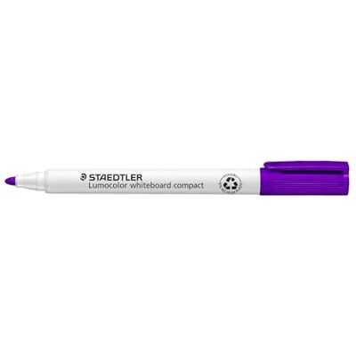STAEDTLER Whiteboard Marker Lumocolor Whiteboard Compact, Universalspitze für Variable Strichbreiten (ca. 1-2 mm), Trocken und rückstandsfrei abwischbar, Set mit 10 Stück, Farbe violett, 341-6 STAEDTLER Whiteboard Marker Lumocolor Whiteboard Compact, Universalspitze für Variable Strichbreiten (ca. 1-2 mm), Trocken und rückstandsfrei abwischbar, Set mit 10 Stück, Farbe violett, 341-6