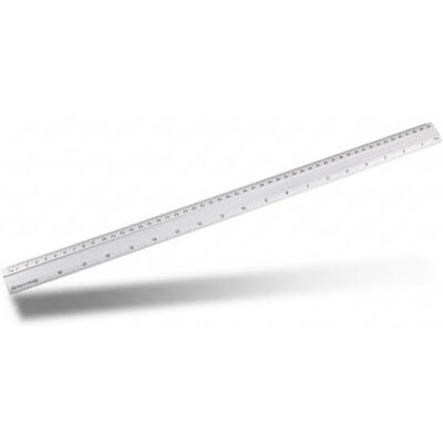 D.RECT 50 cm aluminiumlinjal för skola kontor hemma silver D.RECT 50 cm aluminiumlinjal för skola kontor hemma silver