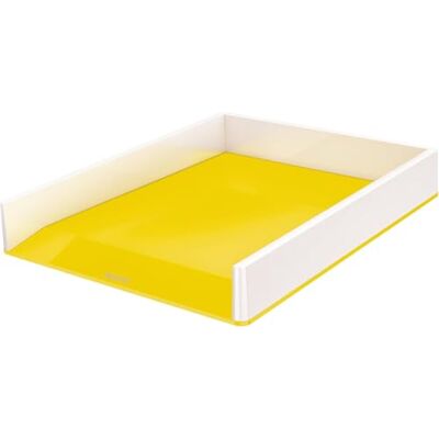Leitz WOW Brevkorg, A4, vit/gul, 53611016 Leitz WOW Brevkorg, A4, vit/gul, 53611016