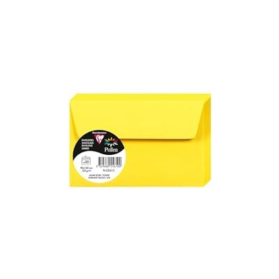 Clairefontaine – Ref 5561C – Pollen, självhäftande kuvert (paket med 20) – 90 x 140 mm storlek, 120 gsm papper, skrivarkompatibel, syrafri, självhäftande remsa för enkel tätning – intensivt gult Clairefontaine – Ref 5561C – Pollen, självhäftande kuvert (paket med 20) – 90 x 140 mm storlek, 120 gsm papper, skrivarkompatibel, syrafri, självhäftande remsa för enkel tätning – intensivt gult
