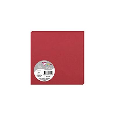 Clairefontaine 1825C förpackning med 25 enkla kort fyrkantigt format 13,5 x 13,5 cm 210 g röd vinbärsfärg evenemang och matchande inbjudningskort Pollen-sortiment Premium slät papper Clairefontaine 1825C förpackning med 25 enkla kort fyrkantigt format 13,5 x 13,5 cm 210 g röd vinbärsfärg evenemang och matchande inbjudningskort Pollen-sortiment Premium slät papper