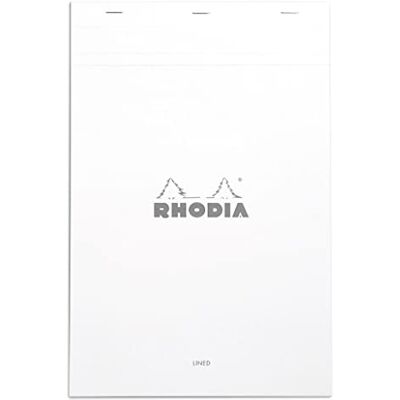 Rhodia Bloc n°19 White A4+ 80 F ligné + marge 19601C Rhodia Bloc n°19 White A4+ 80 F ligné + marge 19601C