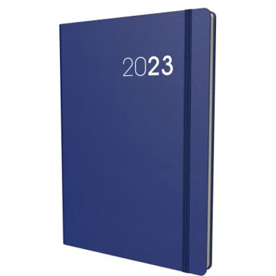 Collins Legacy A5 Day To Page 2023 dagbok – blå (CL51.60-23) – komplett planerare, agenda och journal med mjukt pekskydd Collins Legacy A5 Day To Page 2023 dagbok – blå (CL51.60-23) – komplett planerare, agenda och journal med mjukt pekskydd