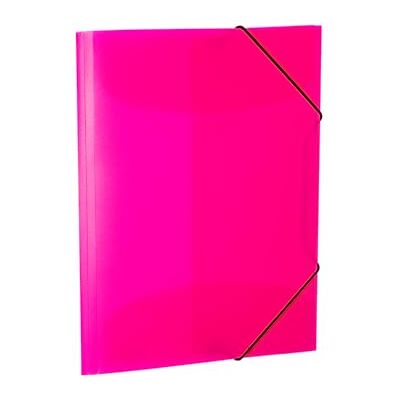 HERMA 19657 Samlarmapp A4 genomskinlig neonrosa, barn hörnklämmapp av plast med innerklaffar och elastiskt band, stabil plastmapp för pojkar och flickor HERMA 19657 Samlarmapp A4 genomskinlig neonrosa, barn hörnklämmapp av plast med innerklaffar och elastiskt band, stabil plastmapp för pojkar och flickor