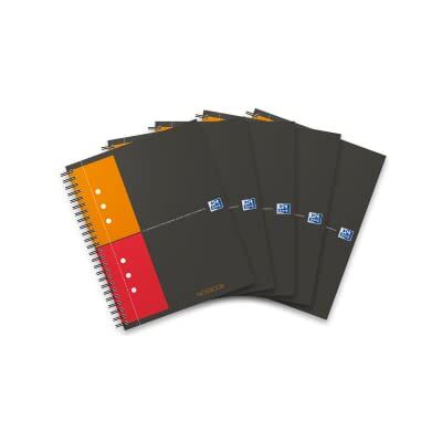 Oxford Notebook International A5, rutig, 160 sidor, stabilt kartonglock, 5 stycken Oxford Notebook International A5, rutig, 160 sidor, stabilt kartonglock, 5 stycken