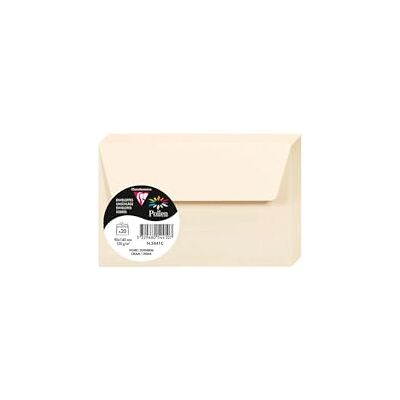 Clairefontaine – Ref 5441C – Pollen, självhäftande kuvert (paket med 20) – 90 x 140 mm storlek, 120 gsm papper, skrivarkompatibel, syrafri, självhäftande remsa för enkel tätning – kräm Clairefontaine – Ref 5441C – Pollen, självhäftande kuvert (paket med 20) – 90 x 140 mm storlek, 120 gsm papper, skrivarkompatibel, syrafri, självhäftande remsa för enkel tätning – kräm