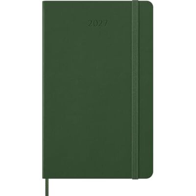 Moleskine Weekly Planner 2027 veckoplanerare 12 månader med plats för anteckningar, med hårt omslag och elastisk stängning, stor storlek 13 x 21 cm, myrtgrön Moleskine Weekly Planner 2027 veckoplanerare 12 månader med plats för anteckningar, med hårt omslag och elastisk stängning, stor storlek 13 x 21 cm, myrtgrön