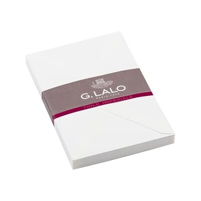 G-LALO G. Lalo Toile Imperiale-kuvert, 114 x 162 mm, 100 g, gummerad och fodrad – vit, paket med 20 G-LALO G. Lalo Toile Imperiale-kuvert, 114 x 162 mm, 100 g, gummerad och fodrad – vit, paket med 20